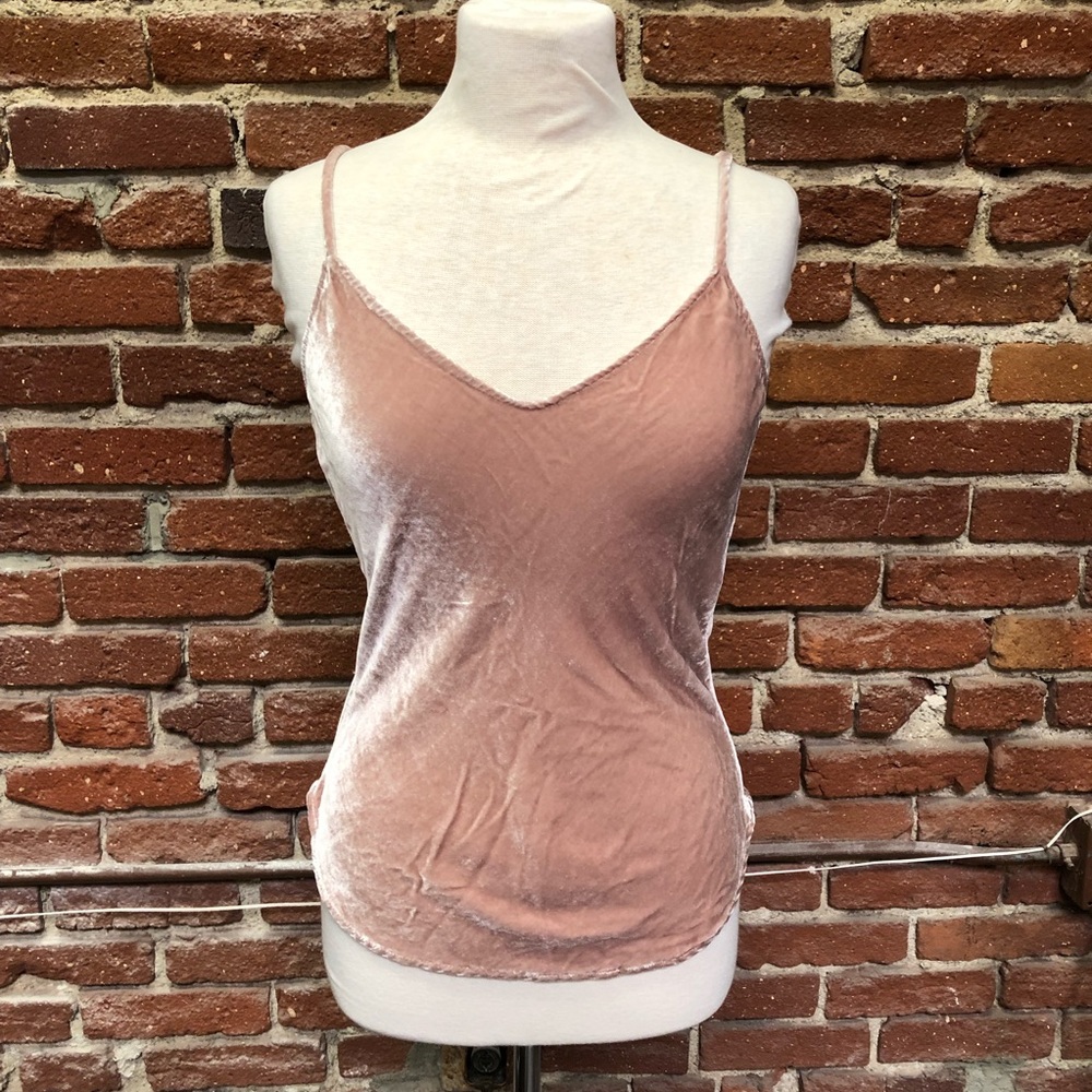 Reformation Pink Velvet Tank